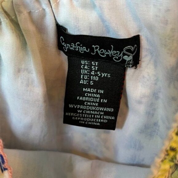 CYNTHIA Rowley Shoulder Dress Caribbean Themed - Size 5‎ - Picture 3 of 4